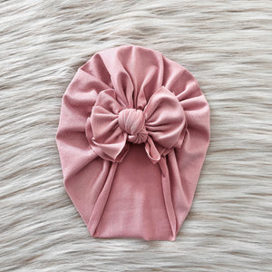 London Blush Modern Bow Turban