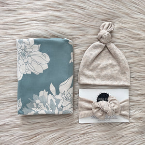 Eloise Swaddle + Oatmeal Accessories Set