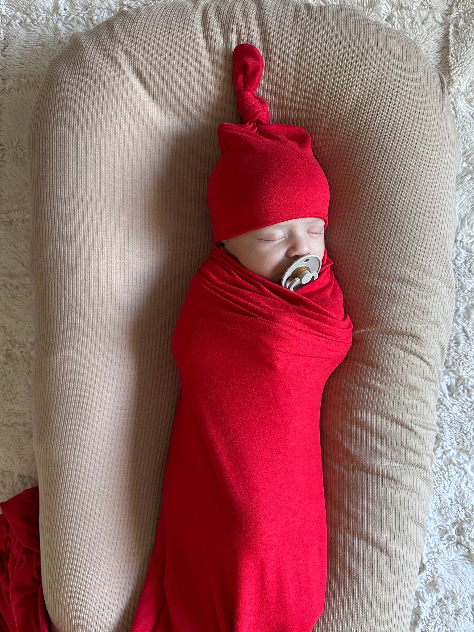 Sloan Bright Red Swaddle