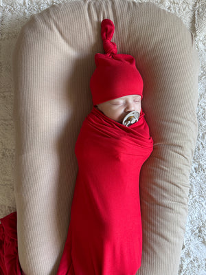 Sloan Bright Red Swaddle