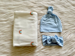 Taylor Swaddle + colored Accessories Set