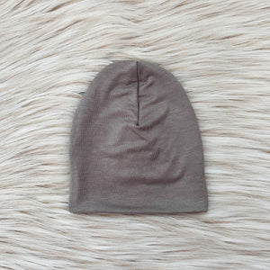 Quinn Taupe Gray Slouchy Beanie