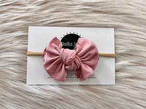 London Blush Modern Bow Nylon Headband