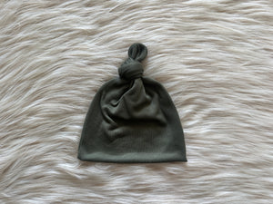 Harry Olive Green Top Knot Hat