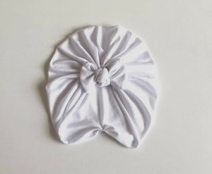 Skylar White Bow Turban