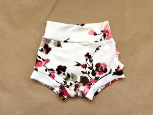 Morgan Wine and Pink  Floral Shorties