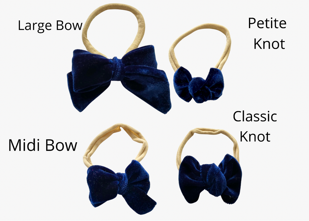 Navy Blue Velvet Nylon Headband