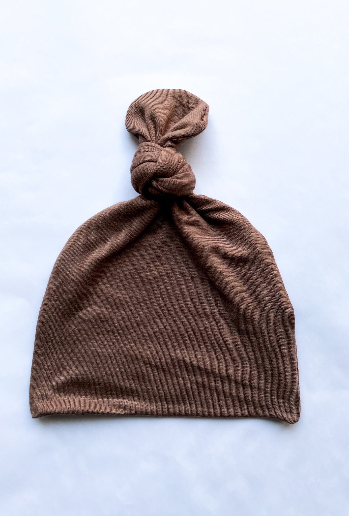 Asher Espresso Brown Knotted Gown + Hat + Headband Set