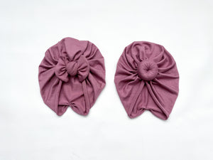 Vivian Mauve Shorties + Turban + Headband Set