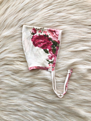 Ava Pink Floral Bonnet