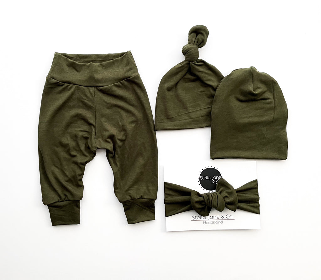 Jayden Olive Green Leggings Set