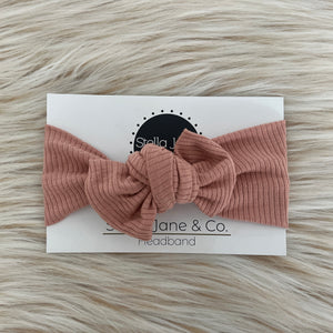 Blush Ribbed Headband