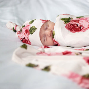 Bridgette Pink Floral  Swaddle  Set