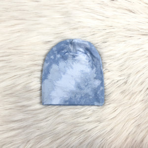 Sky Tie Dye Blue Slouchy Beanie