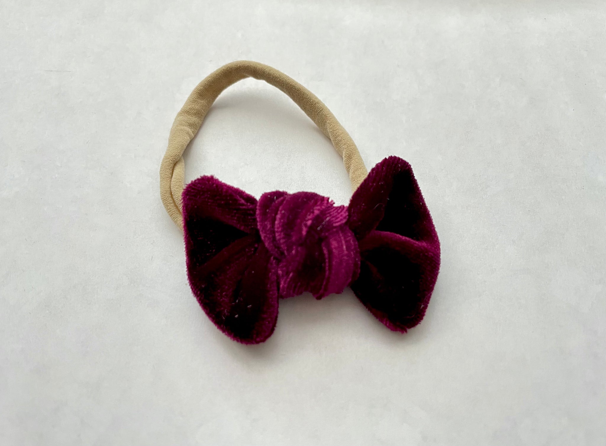 Wine Velvet Nylon Headband