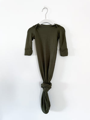 Jayden Olive Green Knotted Gown