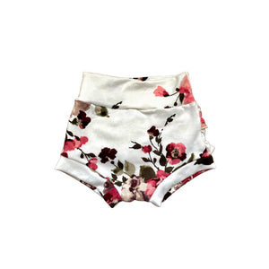 Morgan Wine and Pink  Floral Shorties