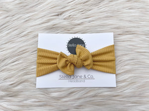 Oliver Ribbed Dusty Mustard  Headband