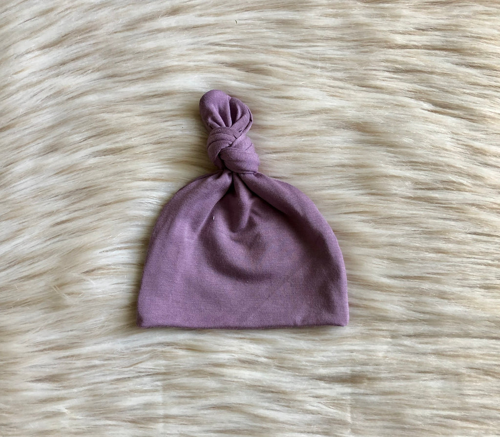 Eden Dusty Lavender Top Knot Hat