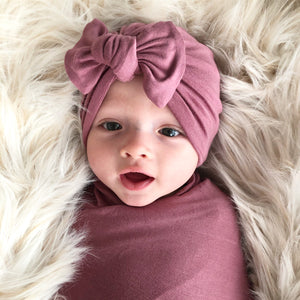 Vivian Mauve Bow Turban