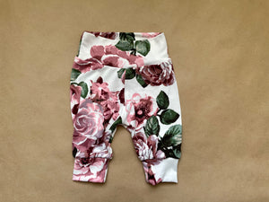 Lydia Mauve Floral Pant + Turban + Headband Set