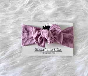 Aurora Light Mauve Ribbed Headband