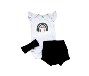 Parker Black Shorties + Rainbow Shirt + Headband