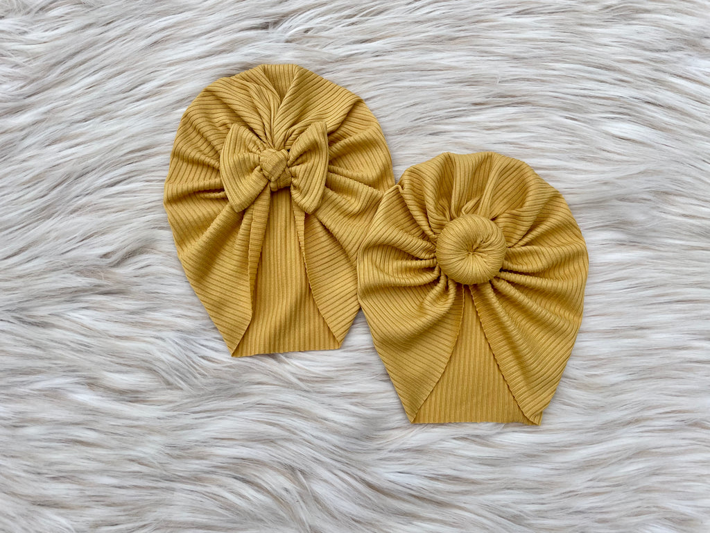 Oliver Ribbed Dusty Mustard Turban