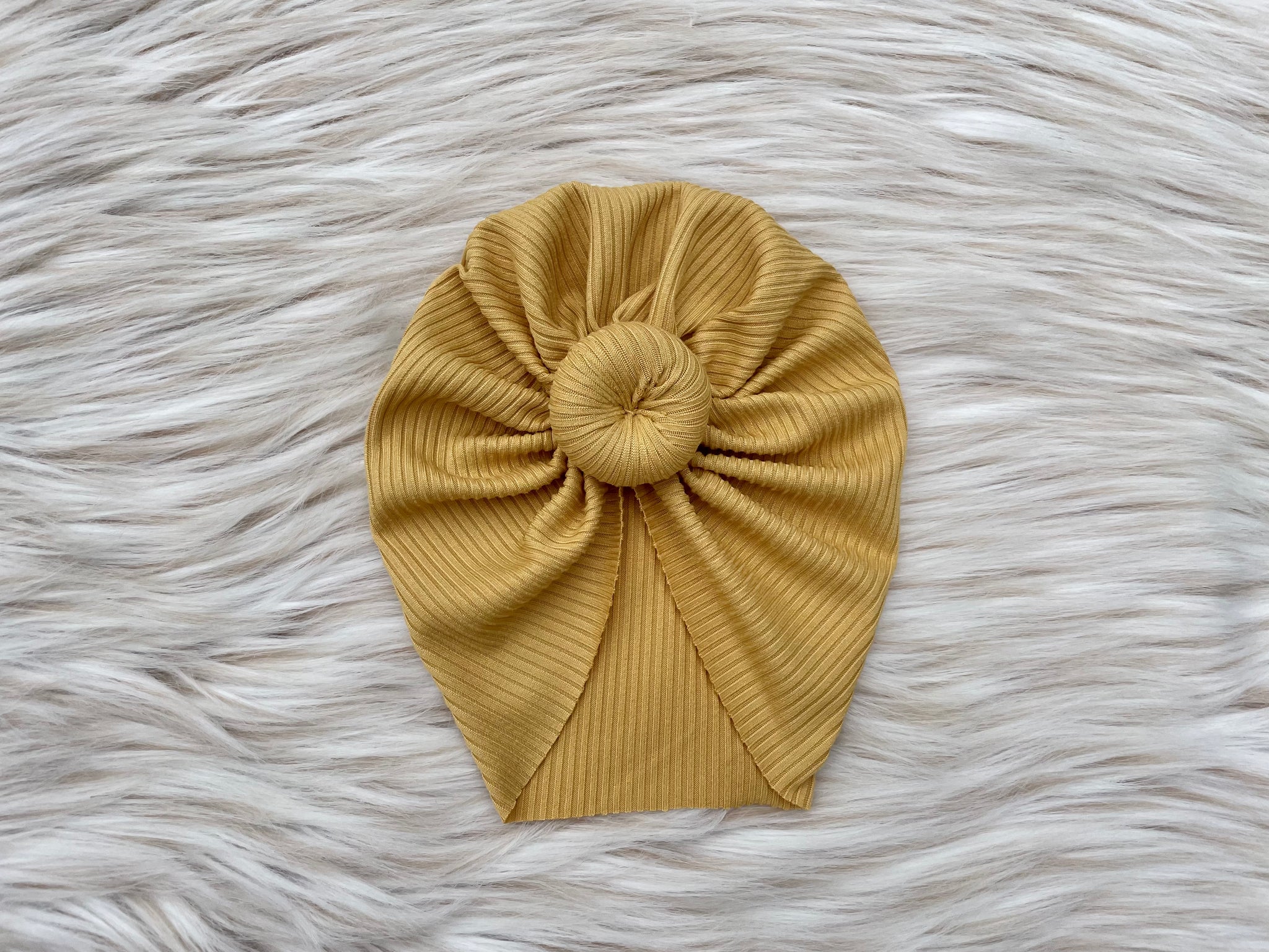 Oliver Ribbed Dusty Mustard Leggings + Turban + Headband Set