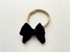 Black Velvet Nylon Headband