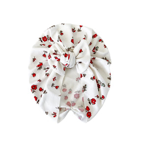 Molly Red Ditsy Floral  Turban