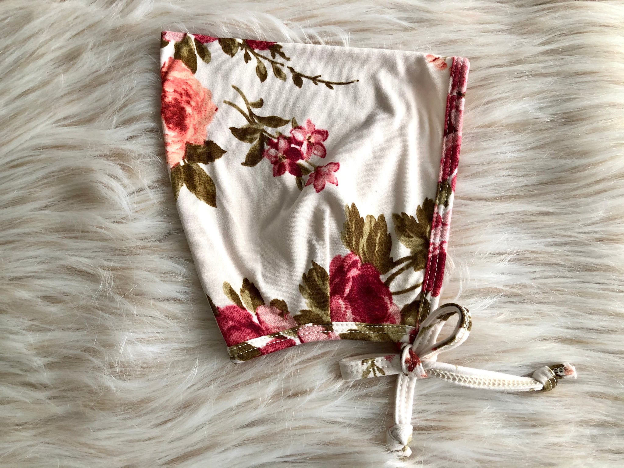 Sadie Wine Floral Bonnet