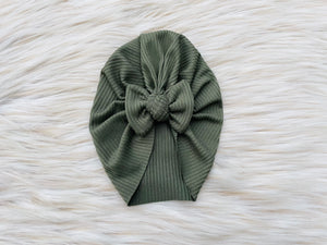 Max Ribbed Sage Green Turban