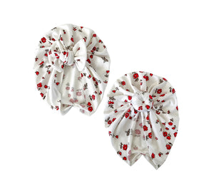 Molly Red Ditsy Floral  Turban