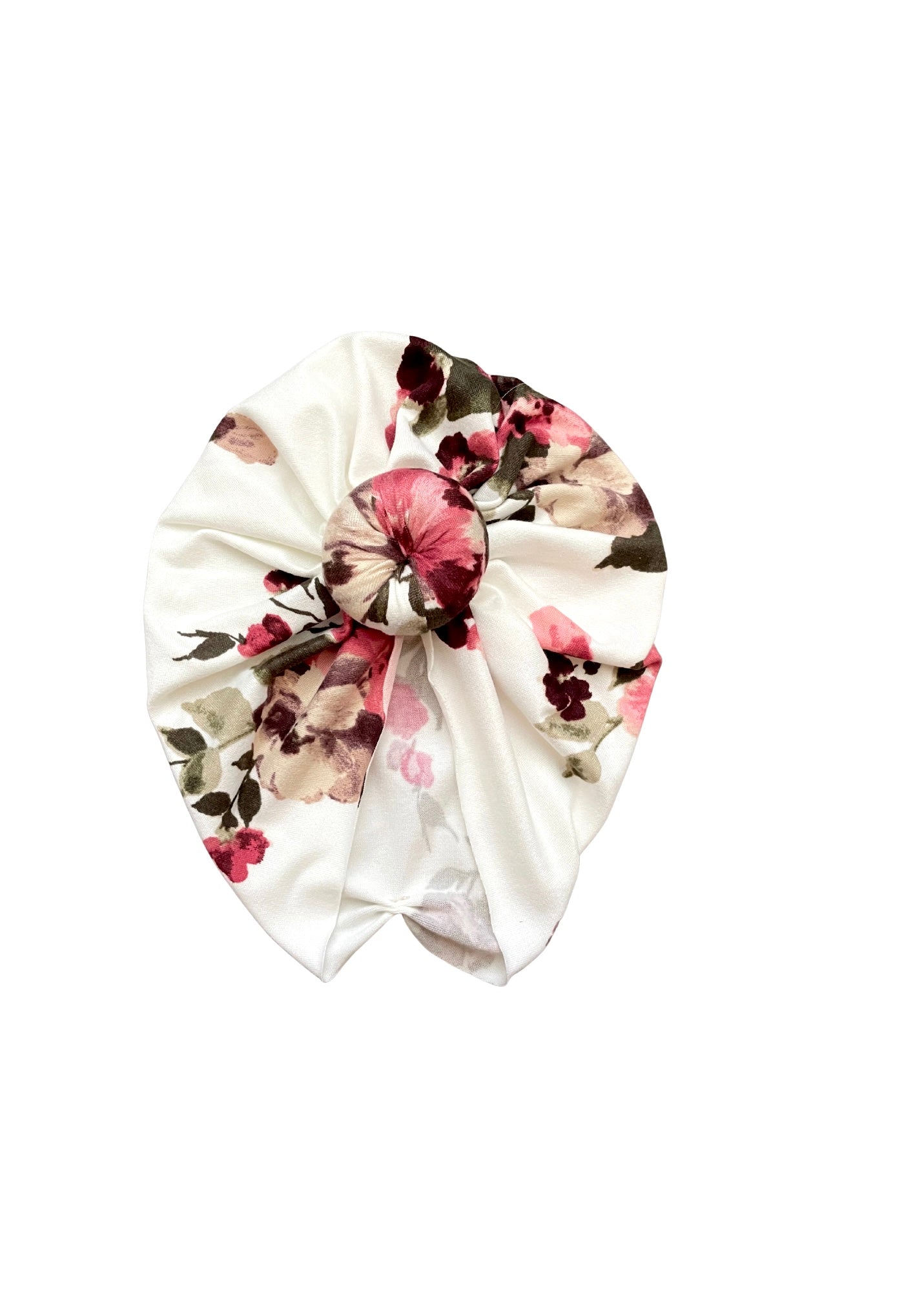 Morgan Wine and Pink Floral  Swaddle + Turban Set