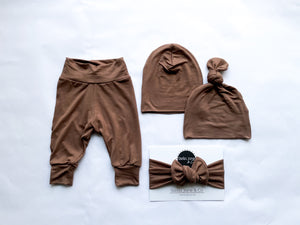 Asher Espresso Brown Leggings Set