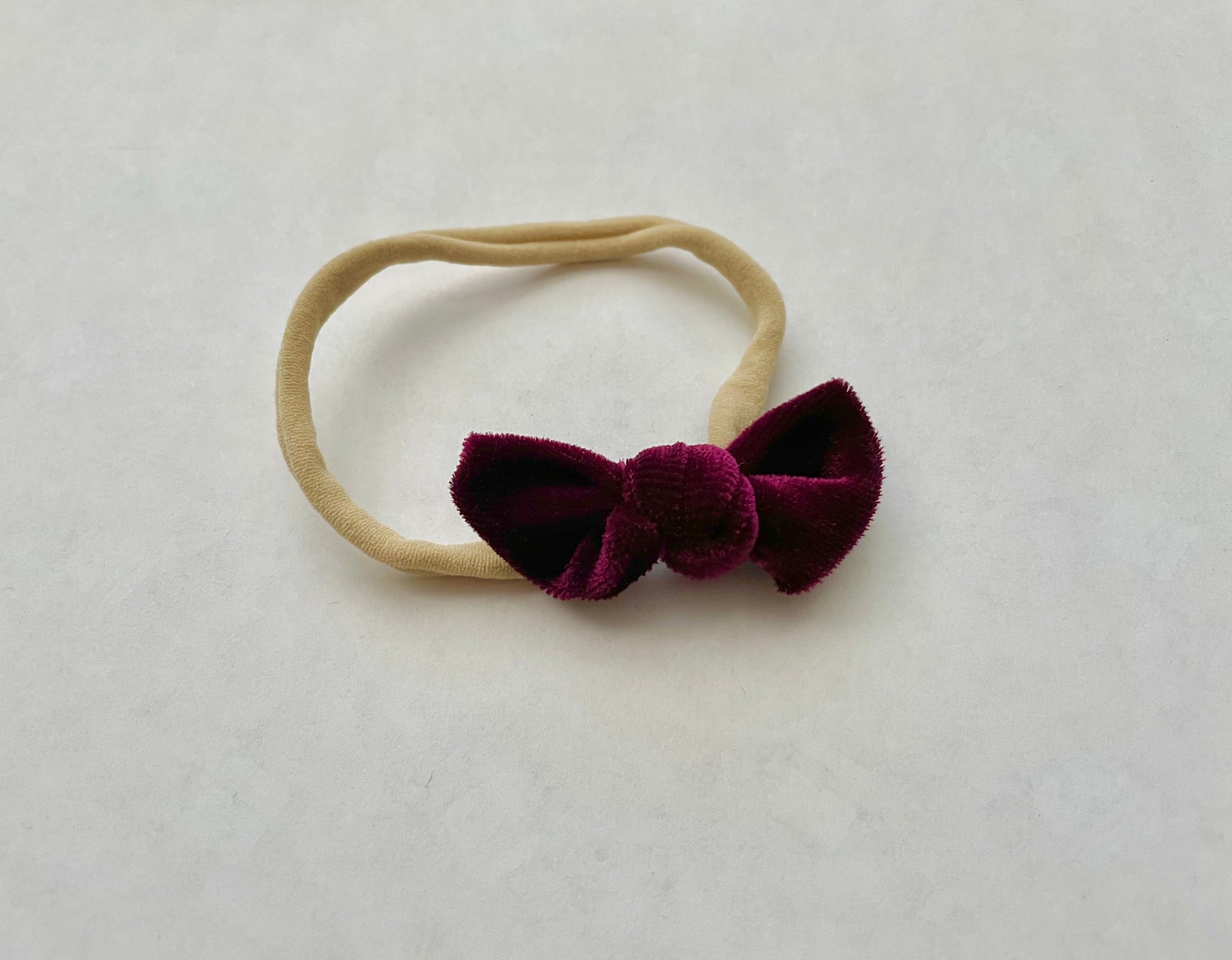 Wine Velvet Nylon Headband