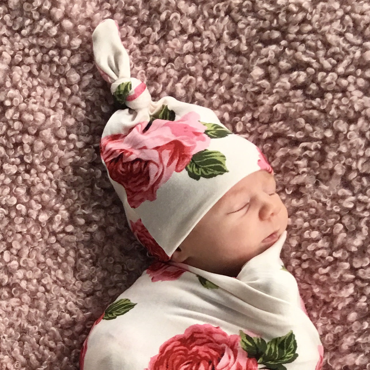 Bridgette Pink Floral  Swaddle  Set