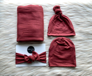 Zane Swaddle + Hat + Headband Set