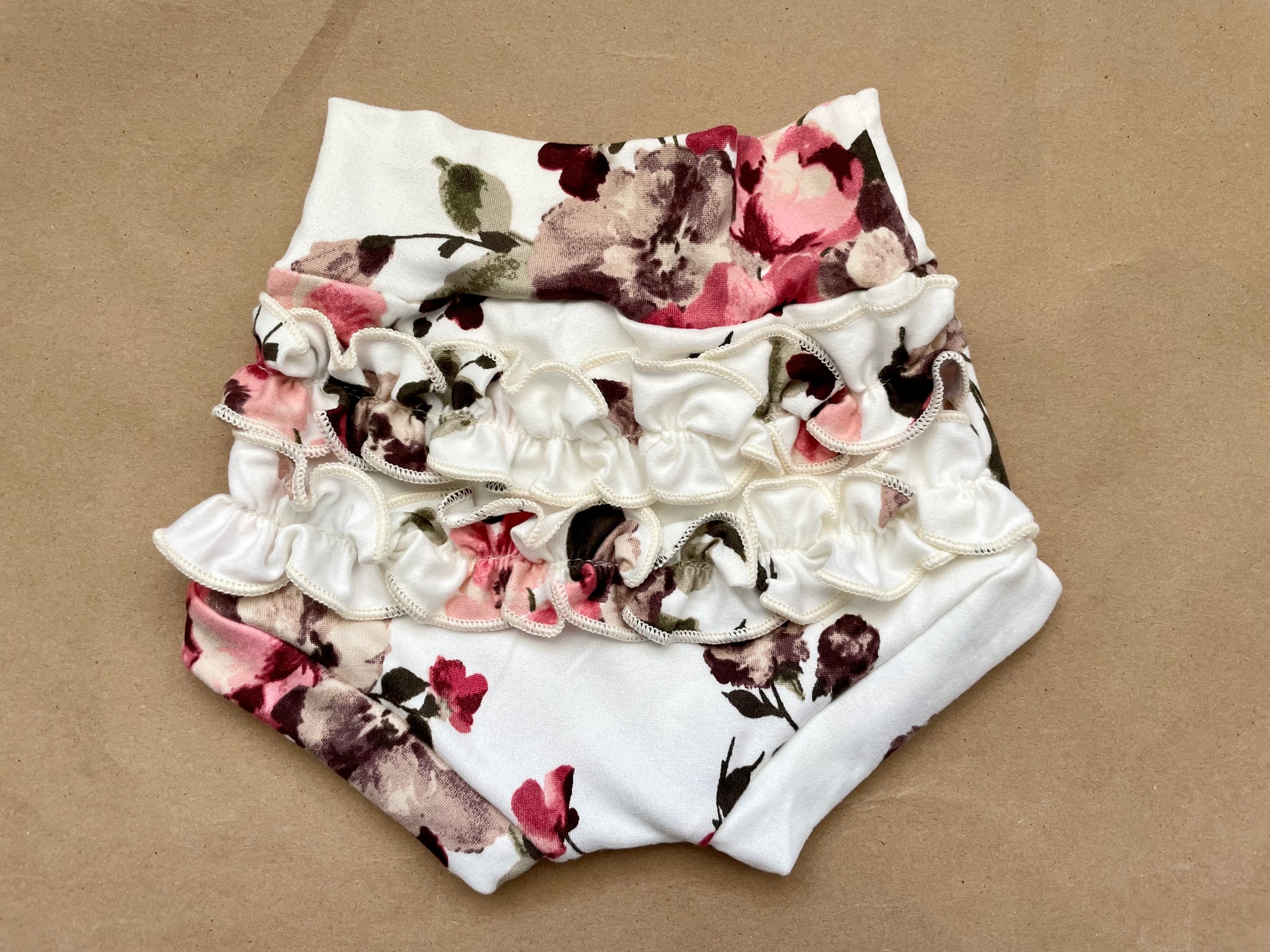 Morgan Wine and Pink  Floral Shorties