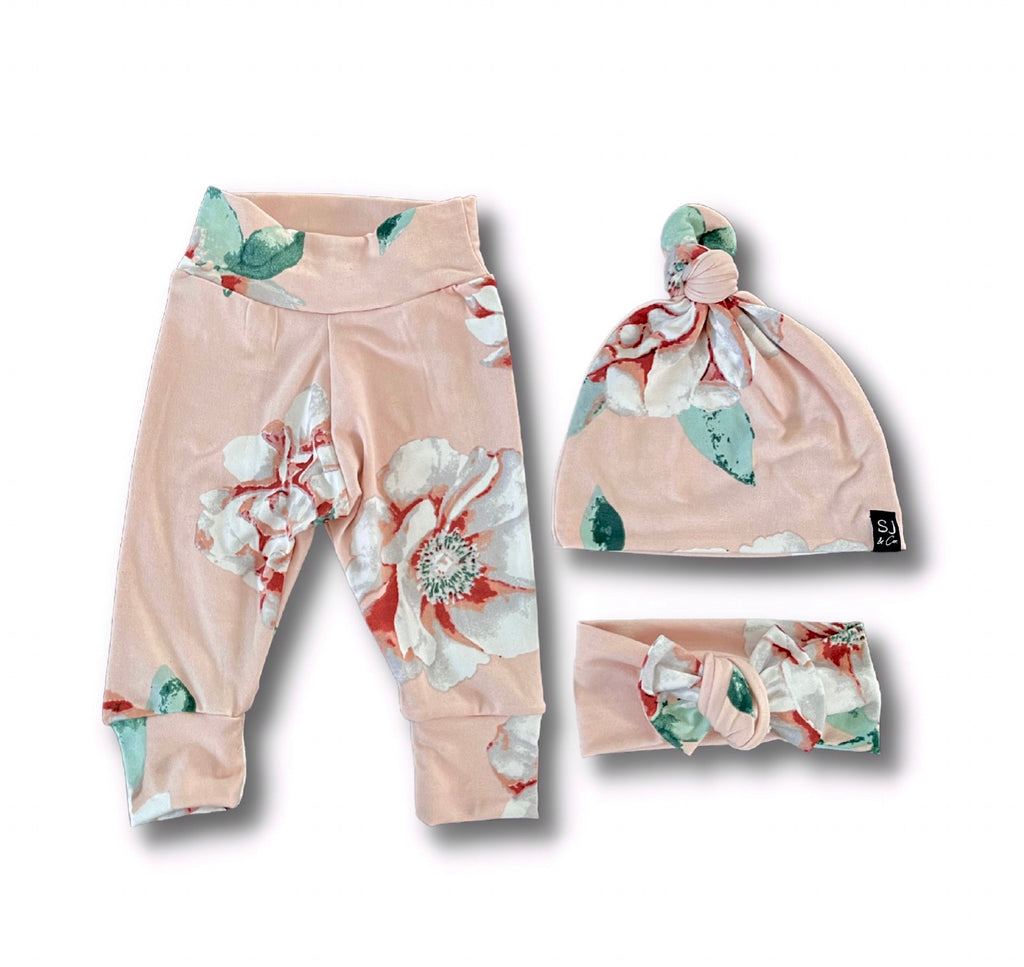 Winnie Light Blush Floral Leggings Set