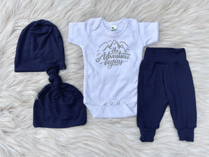 Nash Ribbed Navy Leggings +Adventure Shirt Set