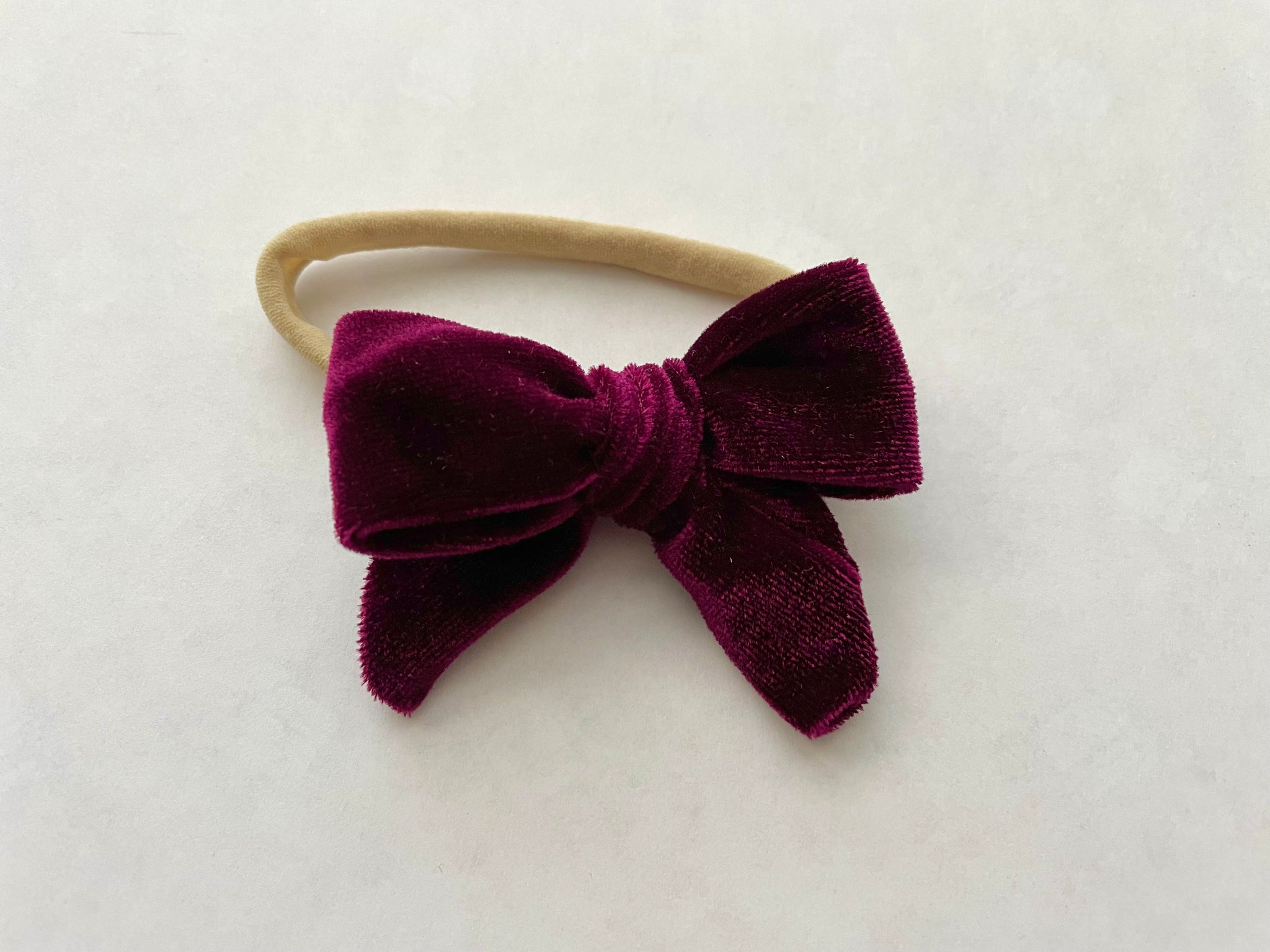 Wine Velvet Nylon Headband