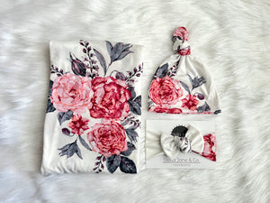 Clara Floral Swaddle Set