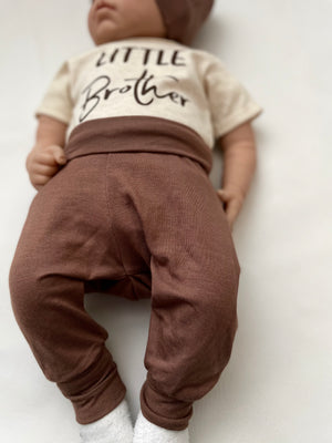 Asher Espresso Brown Leggings +Little Brother Shirt + Set