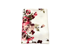 Morgan Wine and Pink Floral Swaddle