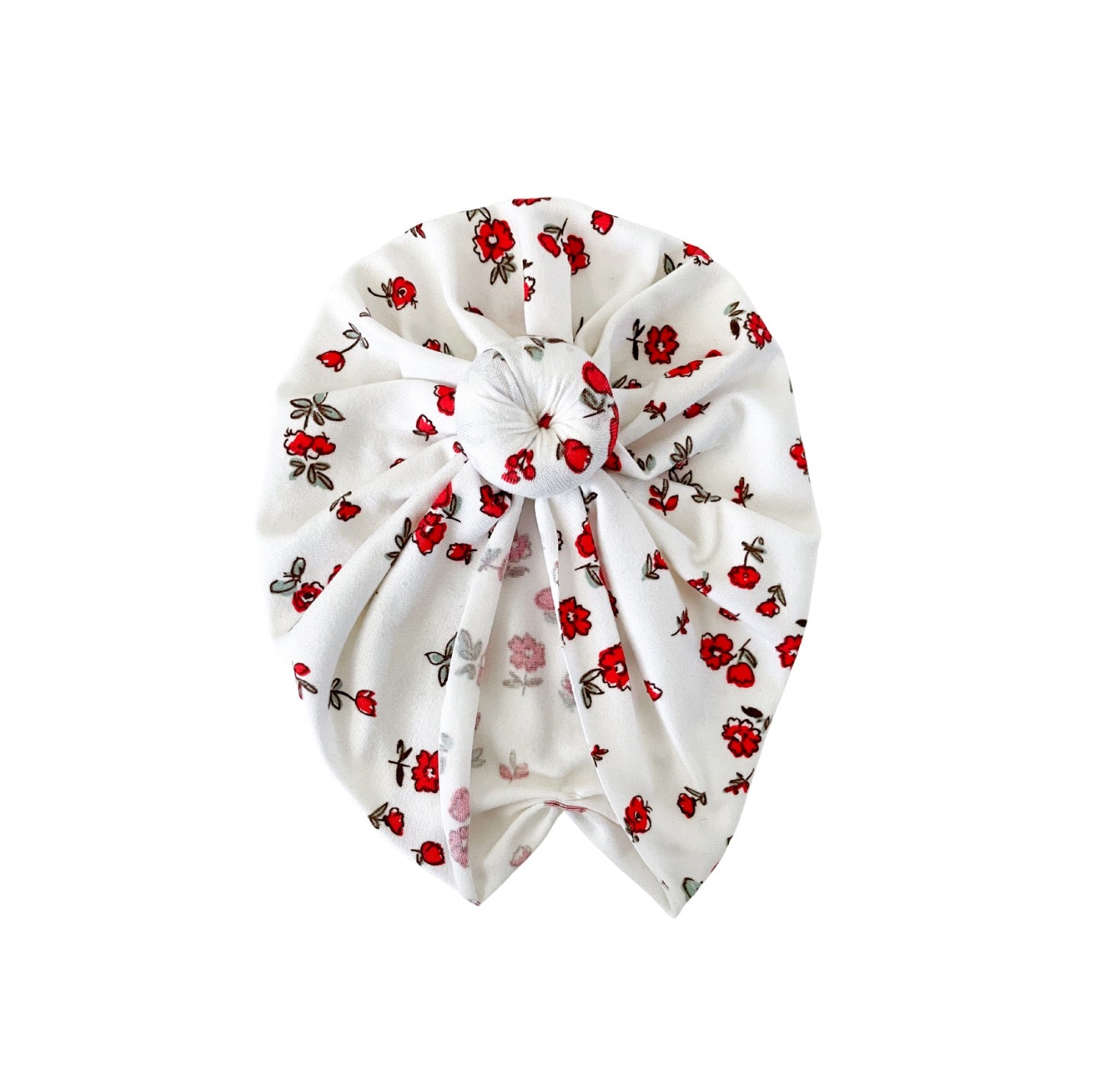 Molly Red Ditsy Floral  Turban