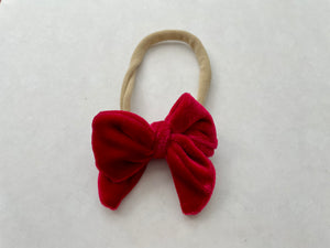 Red Velvet Nylon Headband