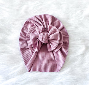 Aurora Light Mauve Modern Bow Turban