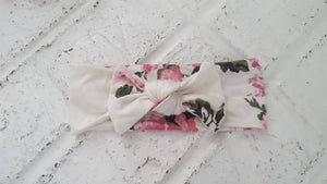 Ava Creamy Floral Headband